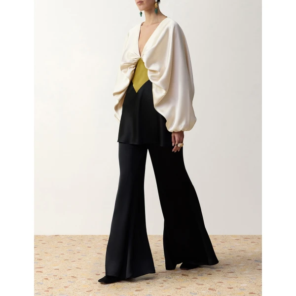 Zimmermann Clash Drape Tunic in Multicolour | Tops | Luxury Shoes , view 3