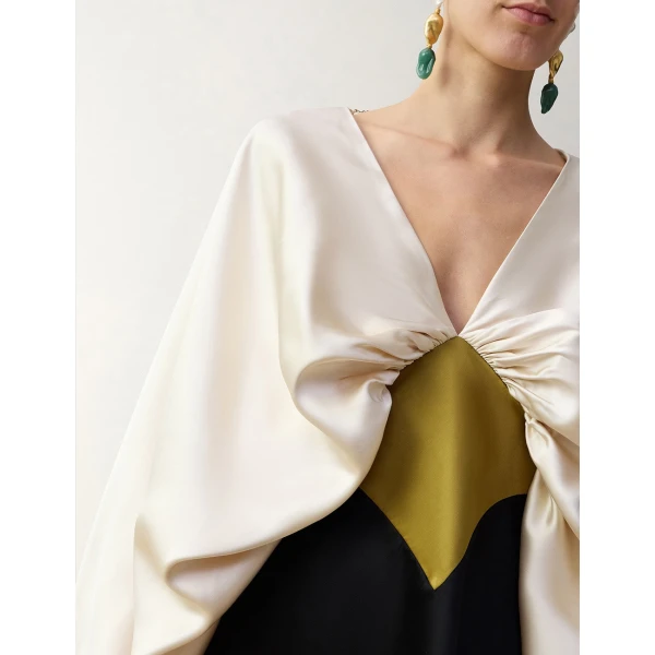Zimmermann Clash Drape Tunic in Multicolour | Tops | Luxury Shoes , view 5
