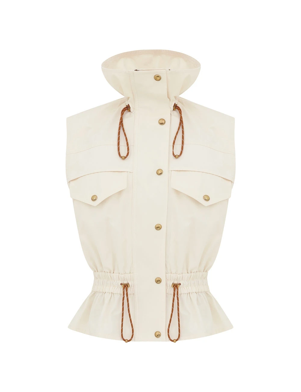 Zimmermann Clash Drill Drawstring Vest in Ivory Zimmermann Clash Drill Drawstring Vest in Ivory | Vests | Luxury Shoes
