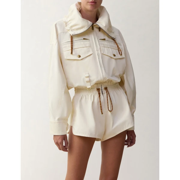 Zimmermann Clash Drill Playsuit in Ivory | Jumpsuit | Luxury Shoes , view 2
