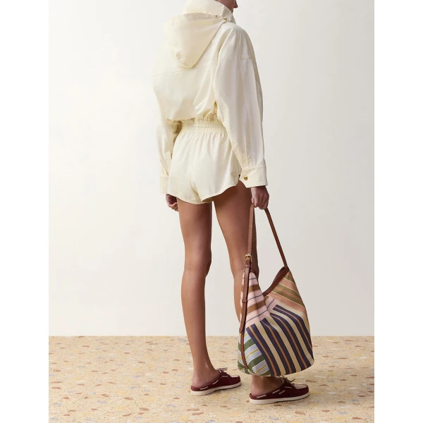 Zimmermann Clash Drill Playsuit in Ivory | Jumpsuit | Luxury Shoes , view 4