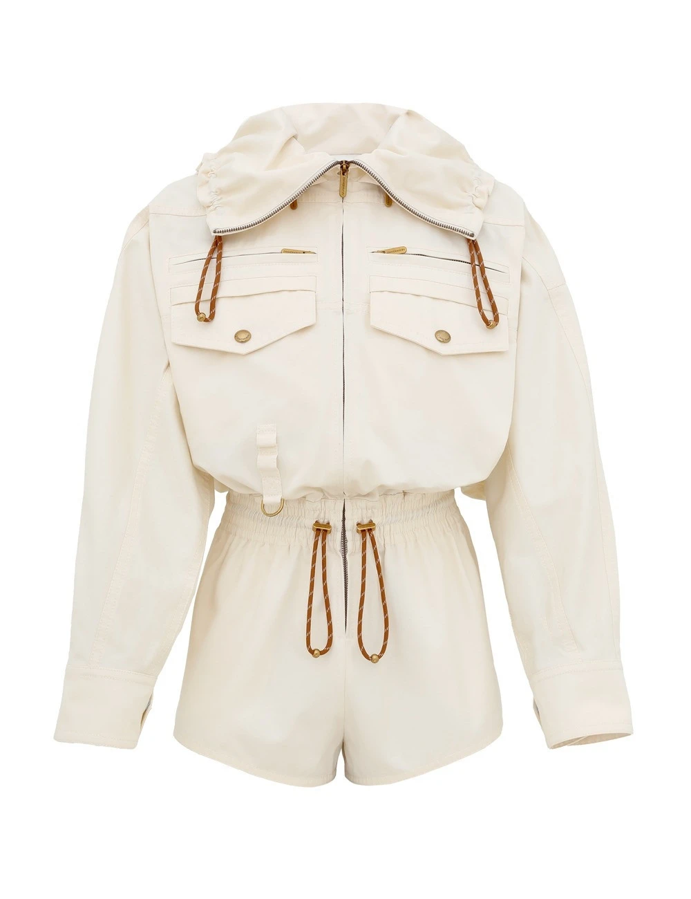 Zimmermann Clash Drill Playsuit in Ivory Zimmermann Clash Drill Playsuit in Ivory | Jumpsuit | Luxury Shoes
