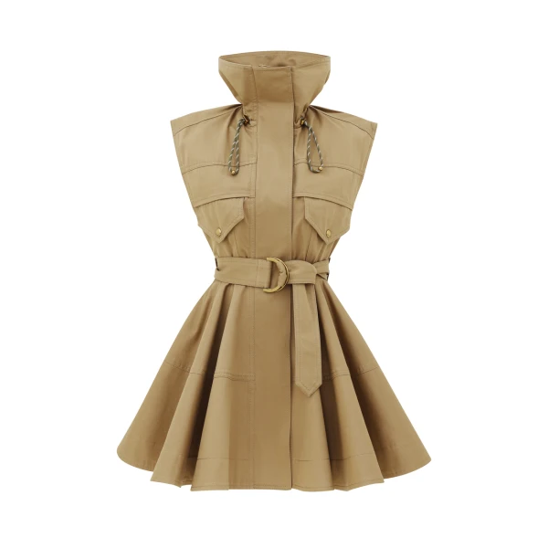 Clash Drill Utility Mini Dress