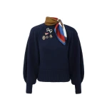 Zimmermann Clash Embellished Sweater in Blue | Sweater | Luxury Shoes 