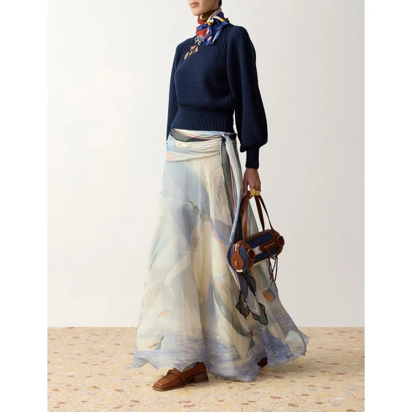 Zimmermann Clash Embellished Sweater in Blue | Sweater | Luxury Shoes , view 3