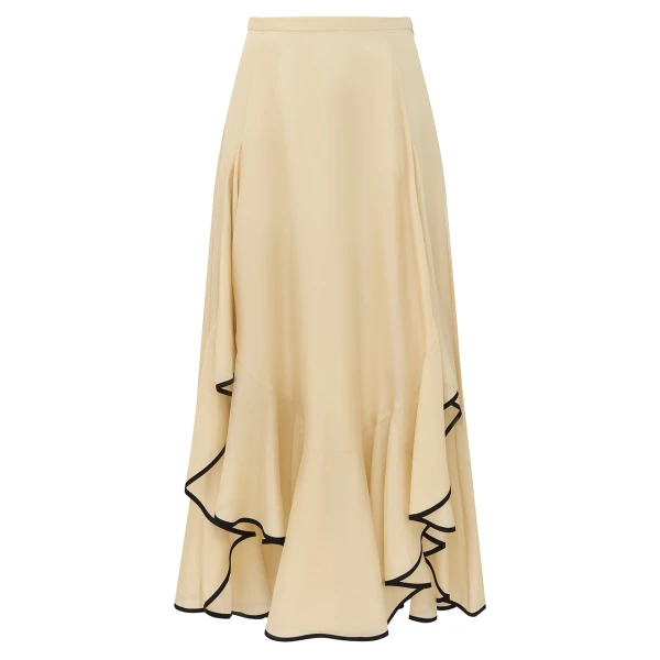 Clash Habotai Silk Drape Skirt
