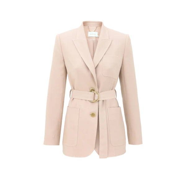 Clash Linen Belted Blazer