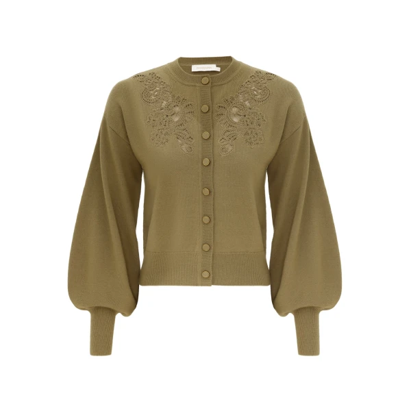 Clash Merino Lace Cardigan