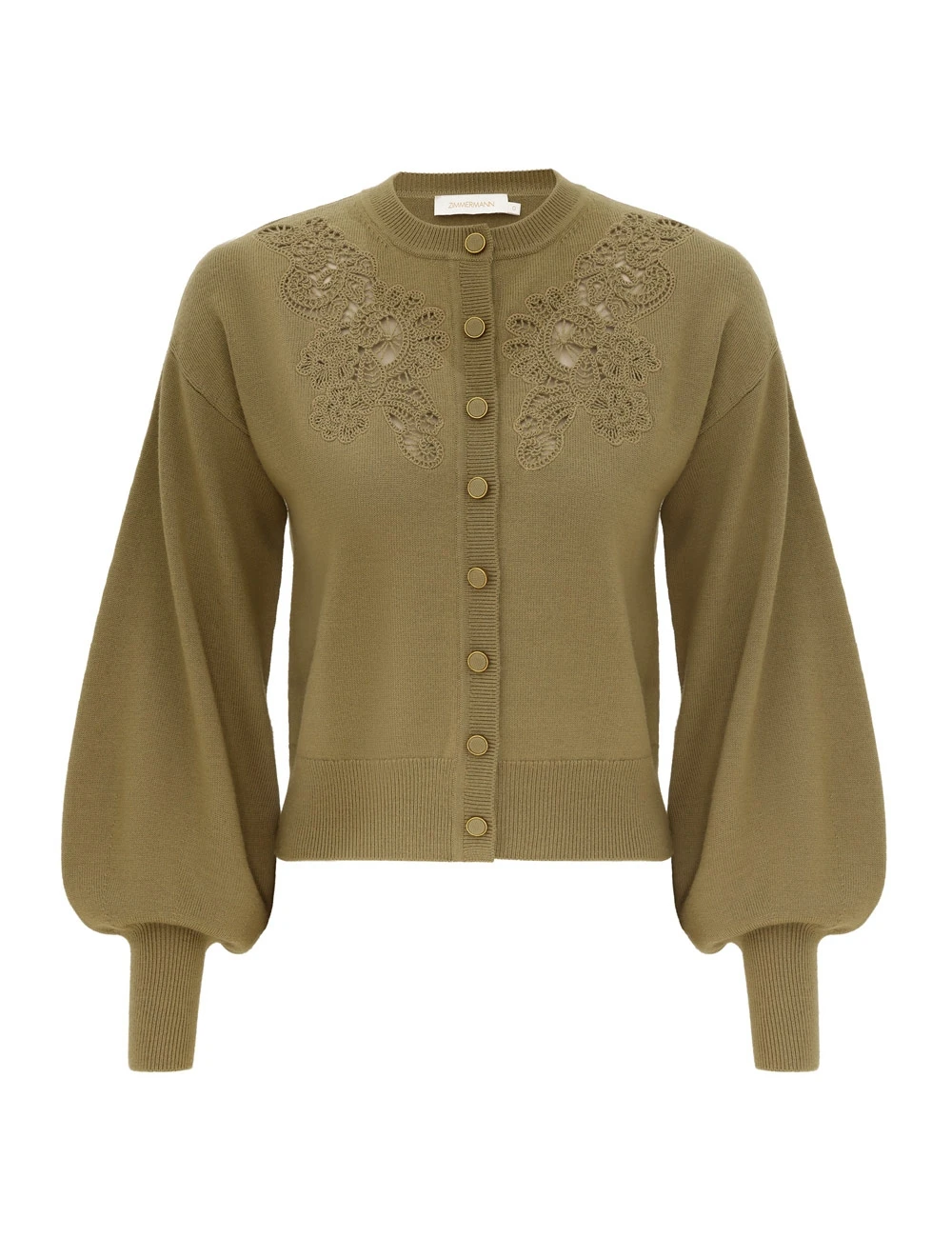 Zimmermann Clash Merino Lace Cardigan | Ready to Wear Collection Luxury Shoes Zimmermann Clash Merino Lace Cardigan