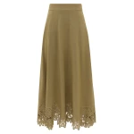 Zimmermann Clash Merino Lace Midi Skirt