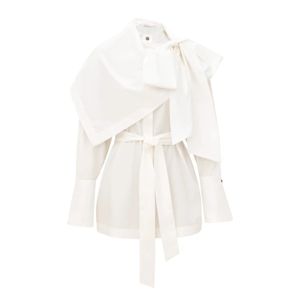 Zimmermann Clash Poplin Drape Shirt