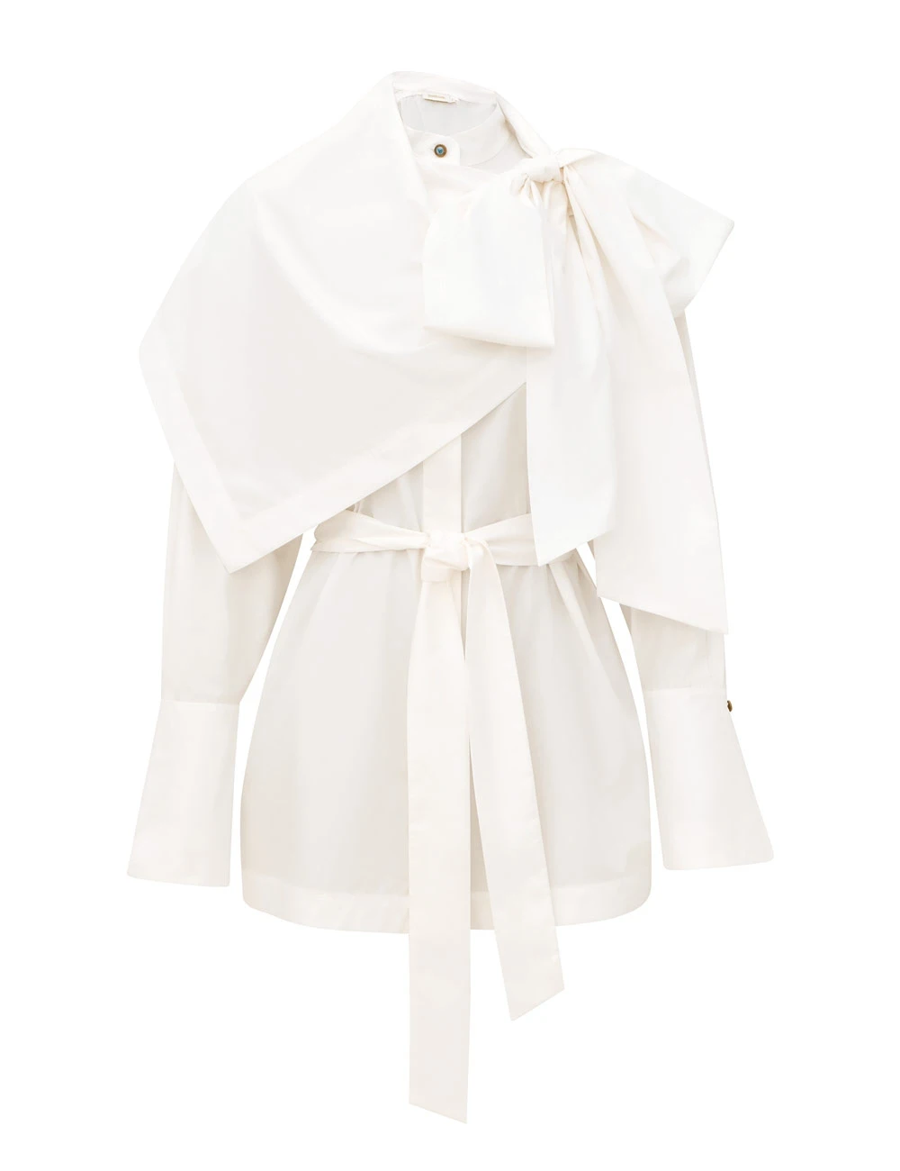Zimmermann Clash Poplin Drape Shirt | Ready to Wear Collection Luxury Shoes Zimmermann Clash Poplin Drape Shirt