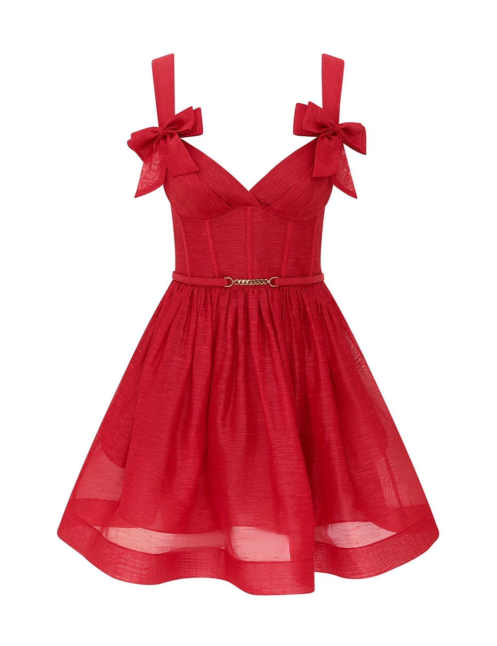 Zimmermann Clash Print Bow Mini Dress | Ready to Wear Collection Luxury Shoes Zimmermann Clash Print Bow Mini Dress