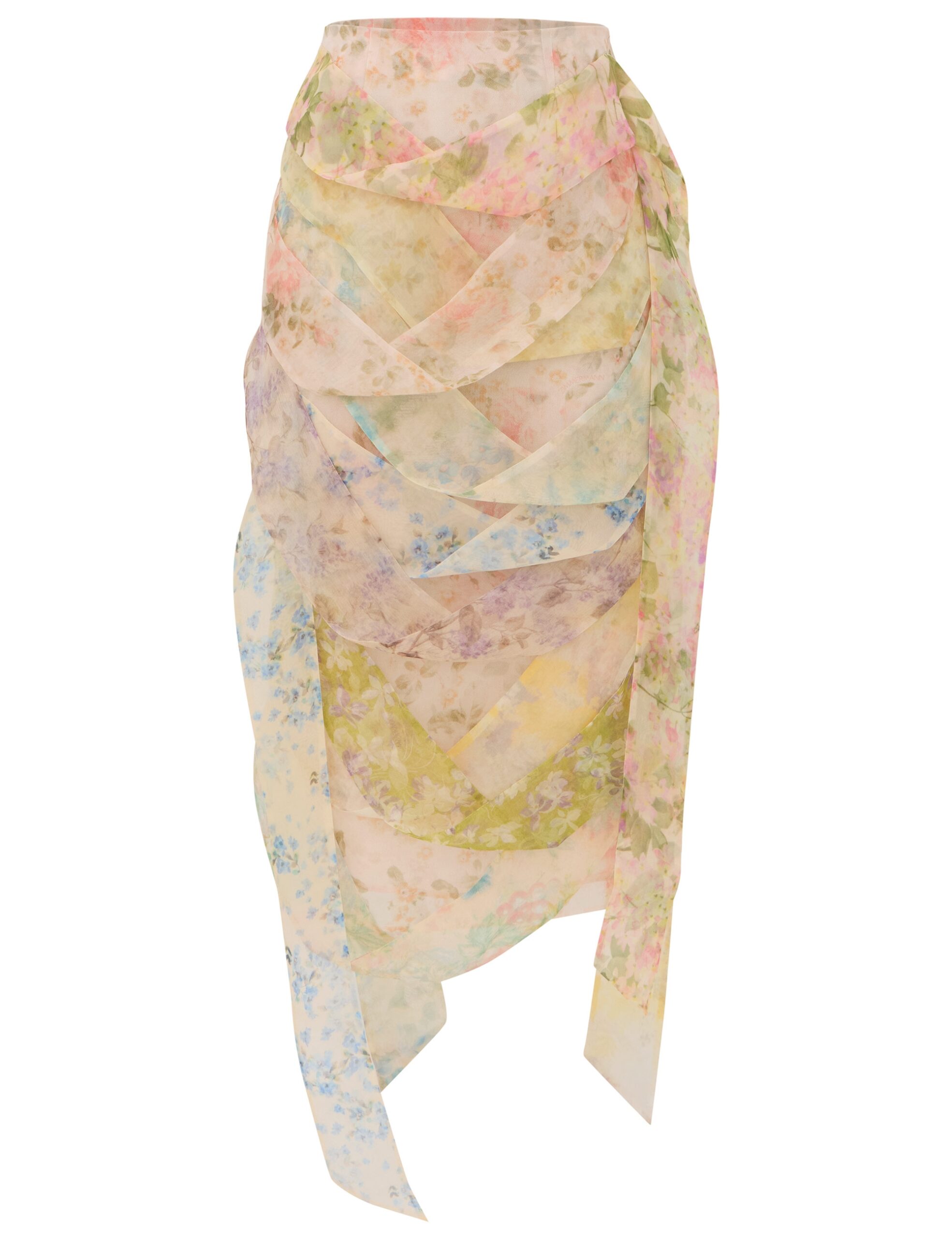 Zimmermann Clash Ribbon Midi Skirt | Ready to Wear Collection Luxury Shoes Zimmermann Clash Ribbon Midi Skirt