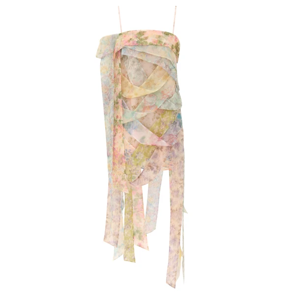 Clash Ribbon Mini Dress