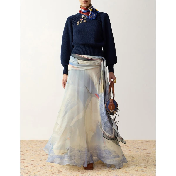 Zimmermann Clash Sail Maxi Skirt in Multicolour | Maxi Skirts | Luxury Shoes , view 2