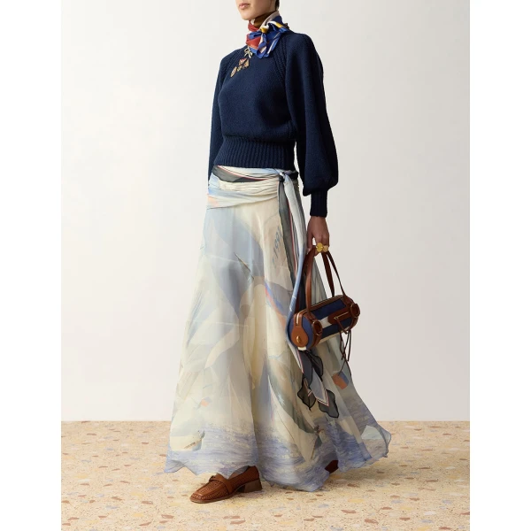 Zimmermann Clash Sail Maxi Skirt in Multicolour | Maxi Skirts | Luxury Shoes , view 3