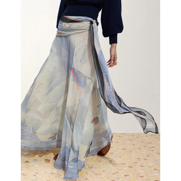 Zimmermann Clash Sail Maxi Skirt in Multicolour | Maxi Skirts | Luxury Shoes , view 5