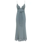 Zimmermann Clash Satin Lace Midi Dress