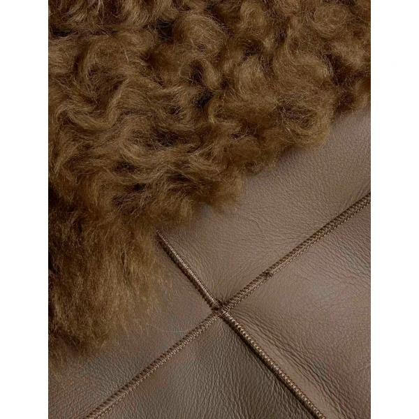 Zimmermann Clash Shearling Longline Vest in Neutrals | Vests | Luxury Shoes , view 6