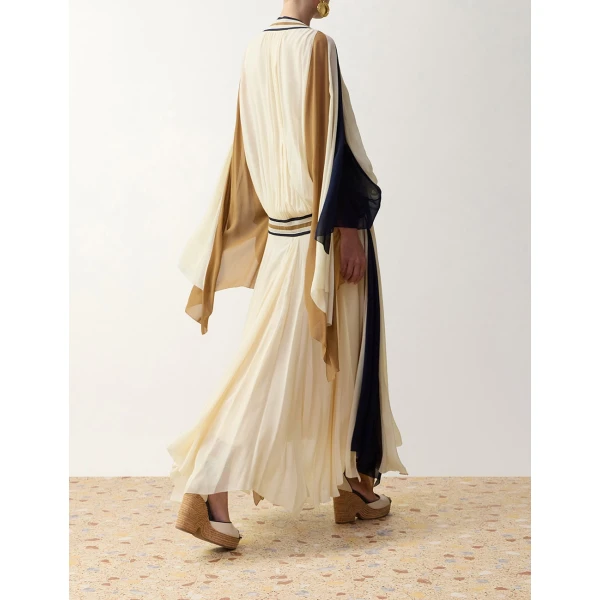 Zimmermann Clash Spliced Maxi Dress in Multicolour | Maxi Dresses | Luxury Shoes , view 4