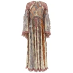Zimmermann Clash Spliced Ruffle Maxi Gown in Multicolour | Maxi Dresses | Luxury Shoes 