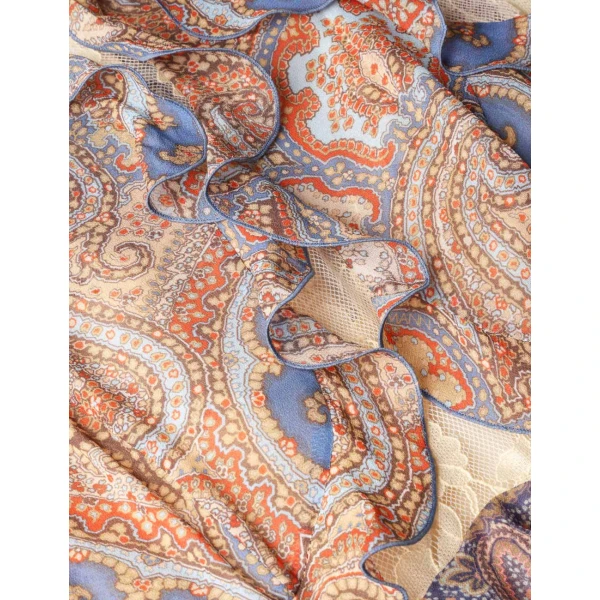 Zimmermann Clash Spliced Ruffle Maxi Gown in Multicolour | Maxi Dresses | Luxury Shoes , view 6