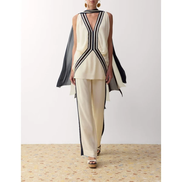 Zimmermann Clash Spliced Tunic in Multicolour | Tops | Luxury Shoes , view 2