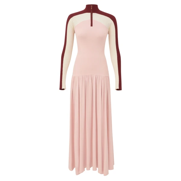 Clash Sporty Rib Maxi Dress