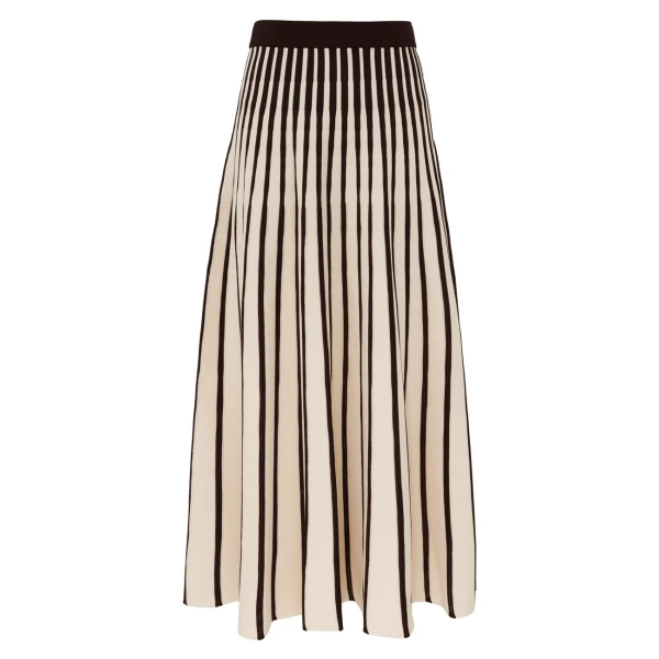 Clash Stripe Midi Skirt