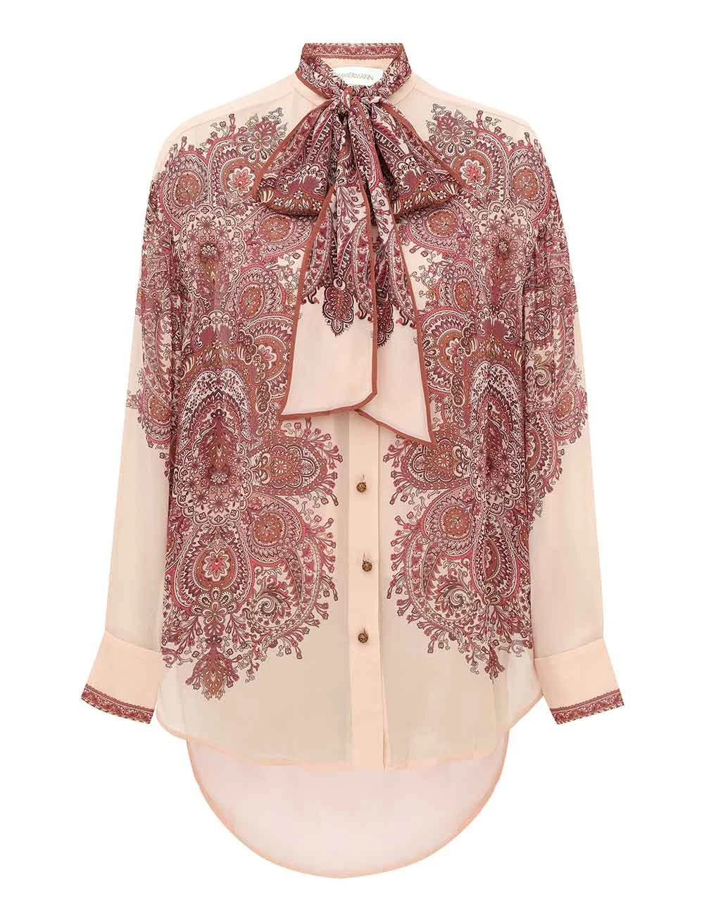 Zimmermann Clash Tie Shirt | Ready to Wear Collection Luxury Shoes Zimmermann Clash Tie Shirt