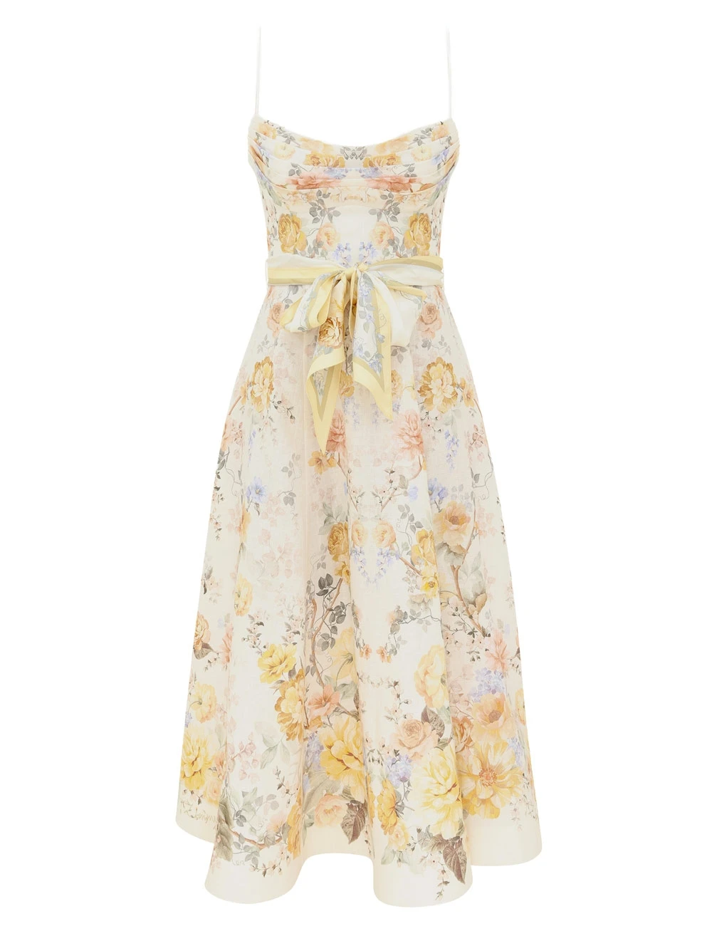 Zimmermann Clash Tuck Midi Dress | Ready to Wear Collection Luxury Shoes Zimmermann Clash Tuck Midi Dress