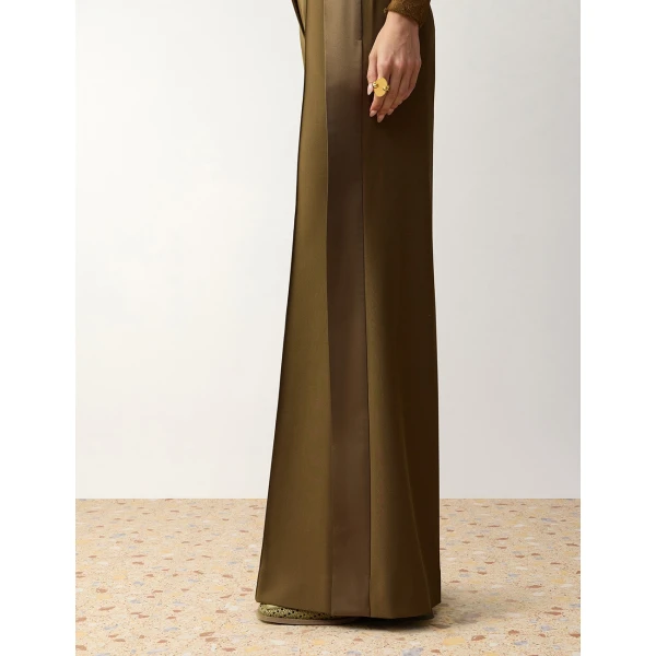 Zimmermann Clash Tuxedo Wide Leg Pant in Green | Wide leg pants | Luxury Shoes , view 5