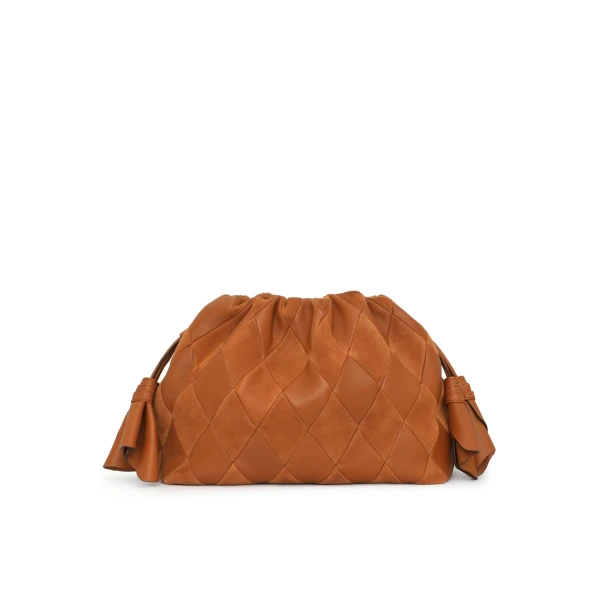 Zimmermann Cloud 91 Medium Clutch in Brown | Clutch Bags | Luxury Shoes , view 3