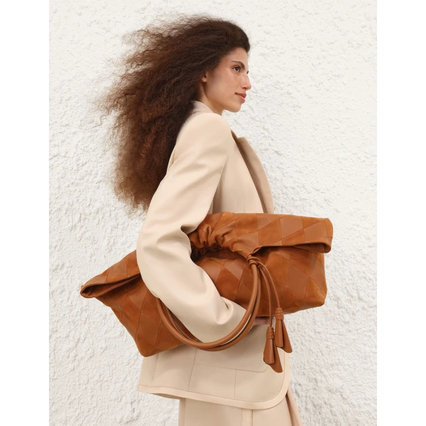 Zimmermann Cloud 91 Shopper in Brown | Totes & Top-Handle Bags | Luxury Shoes , view 4