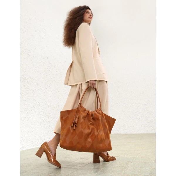 Zimmermann Cloud 91 Shopper in Brown | Totes & Top-Handle Bags | Luxury Shoes , view 6