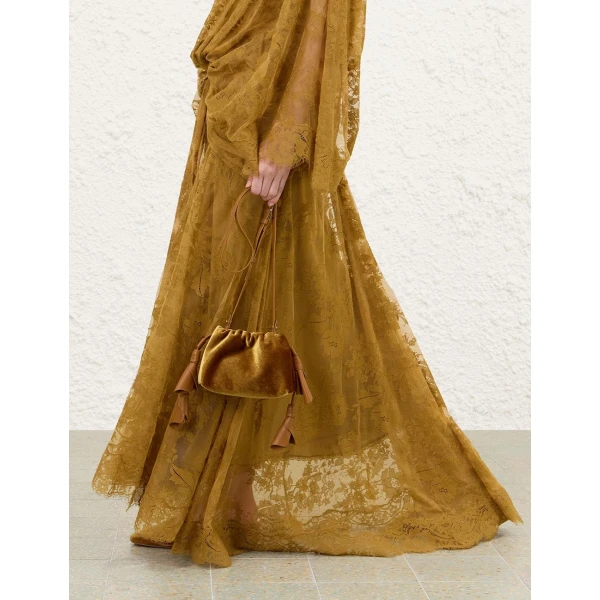 Zimmermann Cloud 91 Small Clutch in Yellow | Clutch Bags | Luxury Shoes , view 6