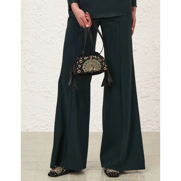 Zimmermann Cloud 91 Small Peacock Clutch in Black, view 4