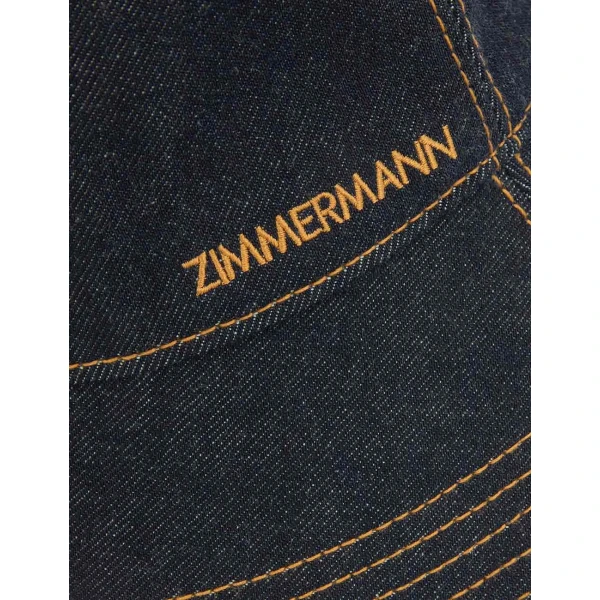 Zimmermann Denim Bucket Hat in Blue, view 6