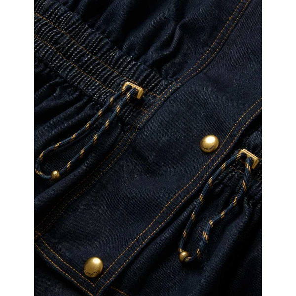 Zimmermann Denim Drawstring Bomber Jacket in Blue | Jackets | Luxury Shoes , view 6