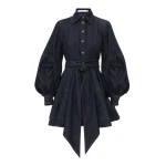 Zimmermann Denim Sash Mini Dress in Blue | Mini Dresses | Luxury Shoes 
