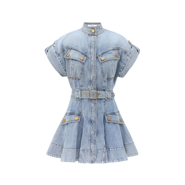 Zimmermann Denim Utility Mini Dress