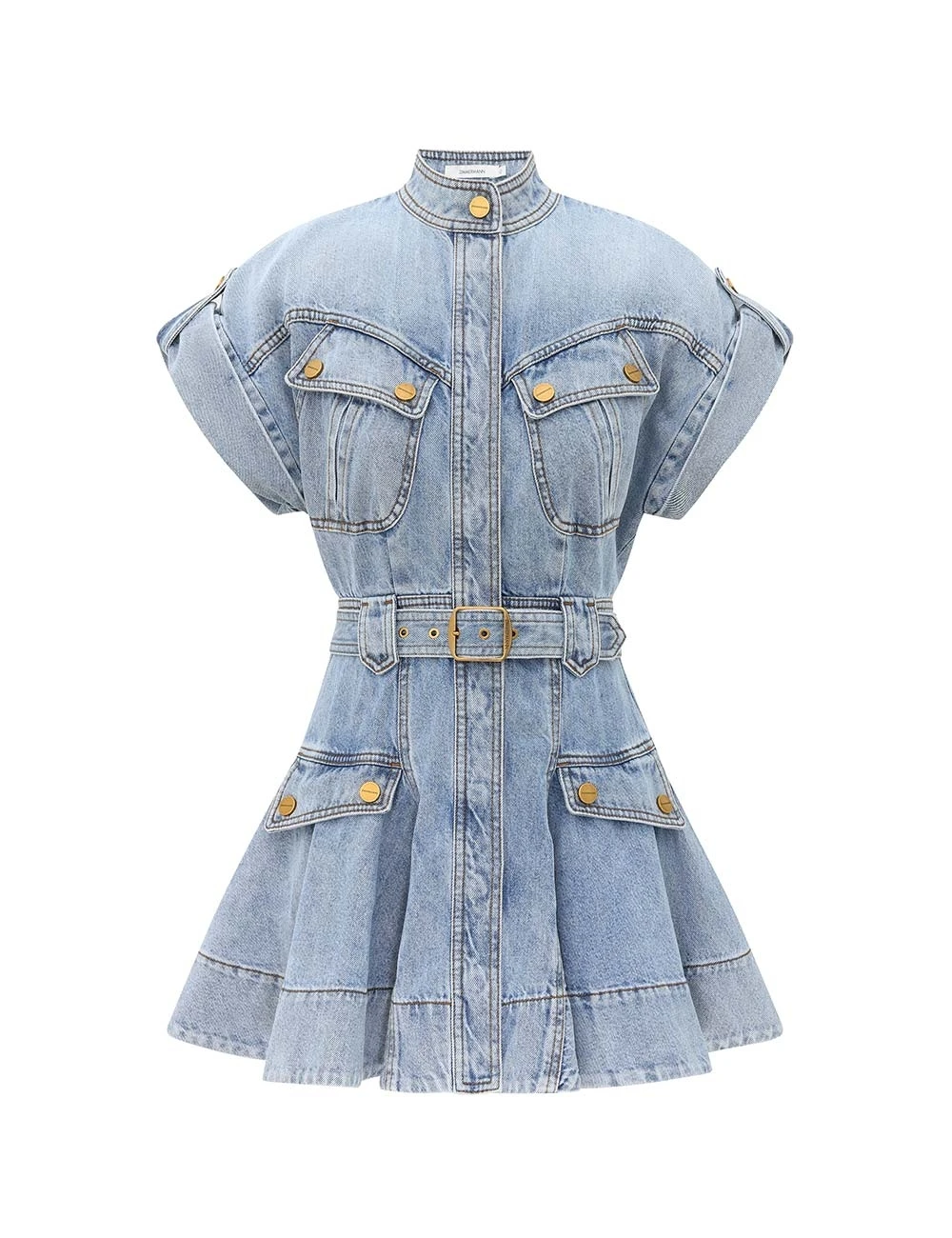 Zimmermann Denim Utility Mini Dress | Ready to Wear Collection Luxury Shoes Zimmermann Denim Utility Mini Dress