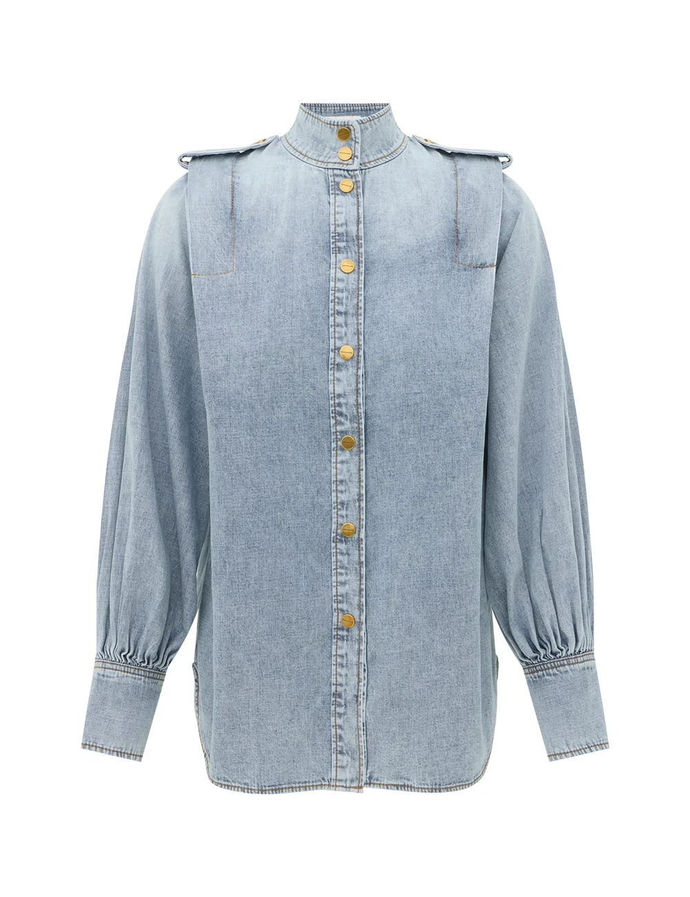 Zimmermann Denim Utility Shirt | Ready to Wear Collection Luxury Shoes Zimmermann Denim Utility Shirt
