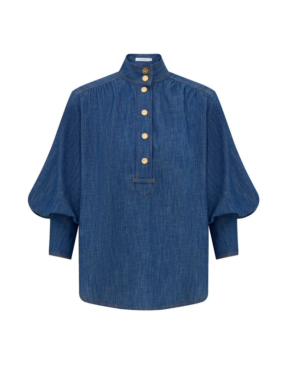 Zimmermann Echo Denim Billow Shirt | Ready to Wear Collection Luxury Shoes Zimmermann Echo Denim Billow Shirt