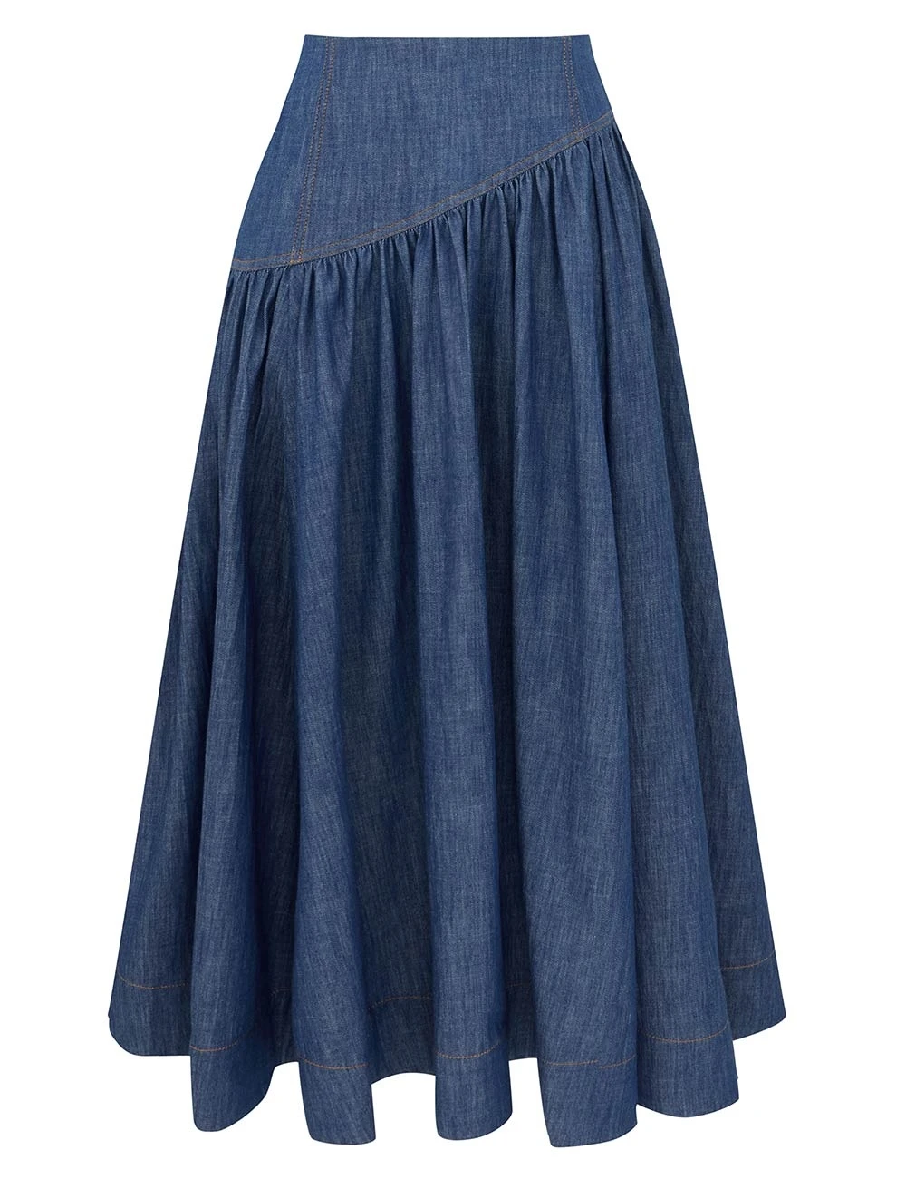 Zimmermann Echo Denim Midi Skirt | Ready to Wear Collection Luxury Shoes Zimmermann Echo Denim Midi Skirt
