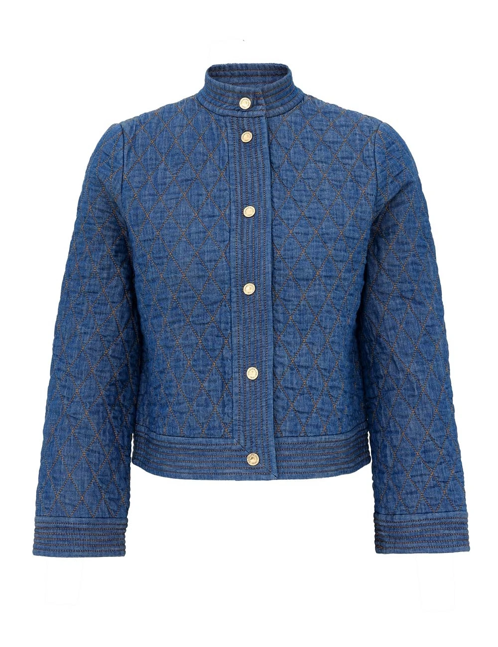 Zimmermann Echo Denim Quilted Jacket | Ready to Wear Collection Luxury Shoes Zimmermann Echo Denim Quilted Jacket