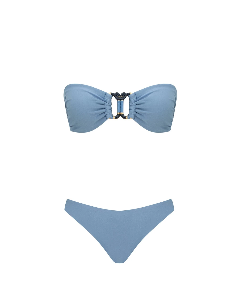 Zimmermann Echo Knot Trim Bandeau Bikini | Ready to Wear Collection Luxury Shoes Zimmermann Echo Knot Trim Bandeau Bikini