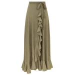 Zimmermann Echo Metallic Frill Midi Skirt