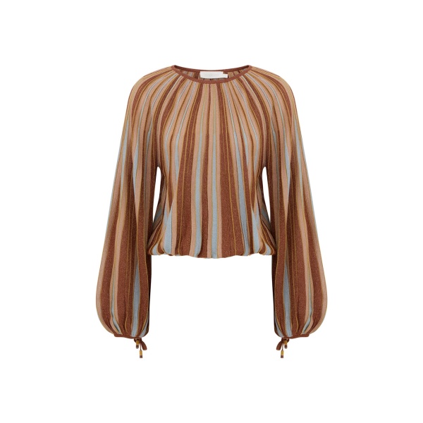 Zimmermann Echo Metallic Stripe Top